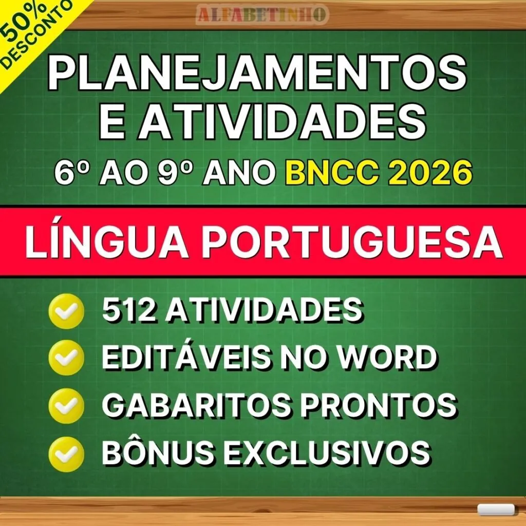 Planejamentos e Atividades Português 6º ao 9º Ano BNCC Atualizada