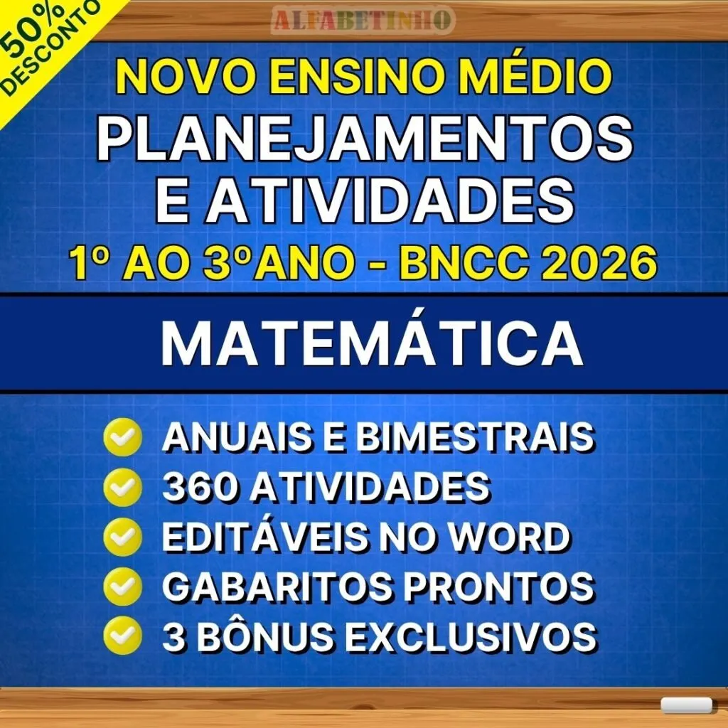 Planejamentos e Atividades Matemática Ensino Médio BNCC Atualizada